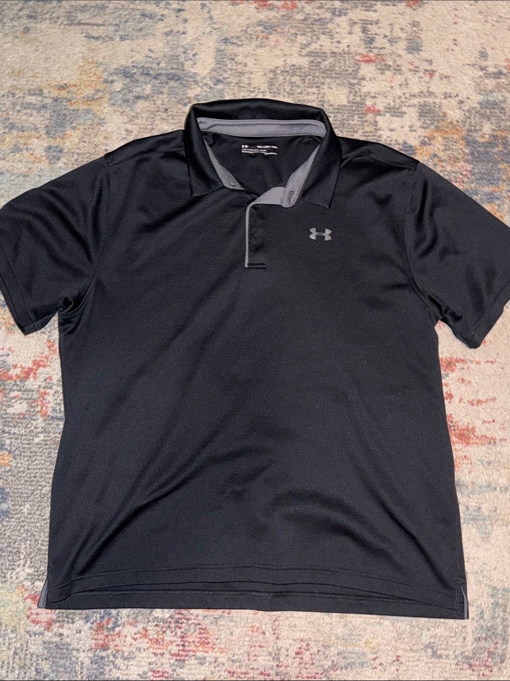Under Armour Men’s Black Polo with Gray Accent